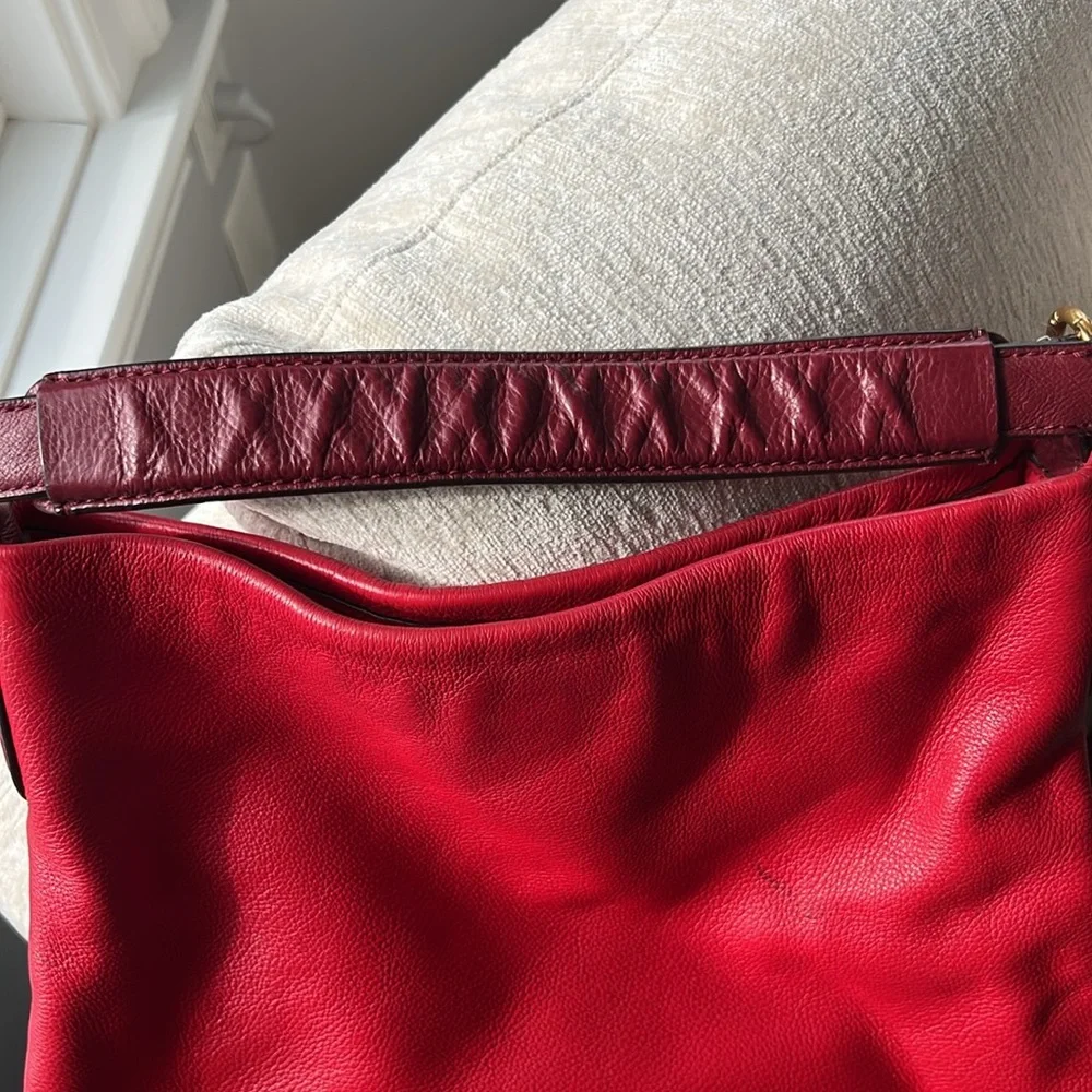 MARC by Marc Jacobs signature RED all leather Hillier Hobo style - Picture 4 of 12
